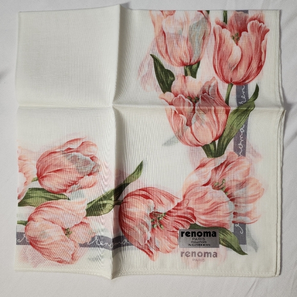 Renoma Paris Handkerchief Cotton Brandnew Authentic - Picture 4 of 6